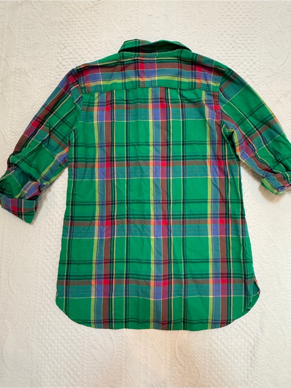 Polo Ralph Lauren Green Plaid Long Sleeve Button Down Shirt Women’s Size Small S - Picture 2 of 7